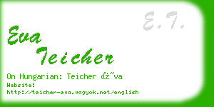 eva teicher business card